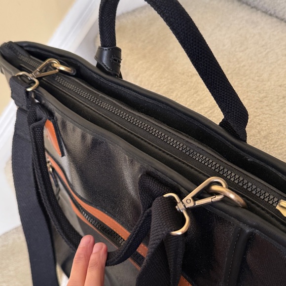 Sondra Roberts Coated Canvas Squared Tote - Picture 2 of 5